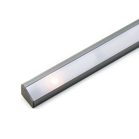 Фото DLIGHT Светодиодный светильник COR с сенсорным выключателем СПРАВА, 9.6 W/м, холодный, антрацит