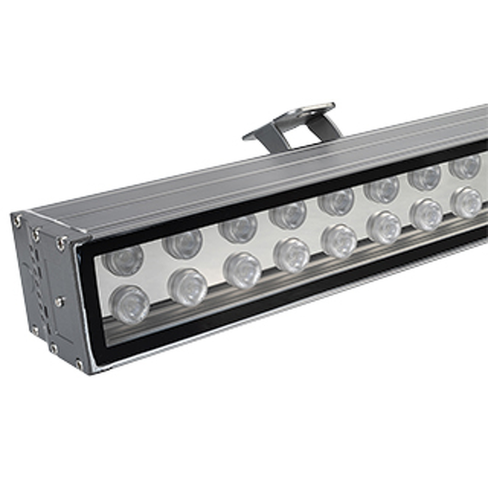 Фото №1  Arlight Светодиодный прожектор AR-LINE-1000XL-54W-24V RGB (Grey, 30 deg, DMX512) ( Закрытый)