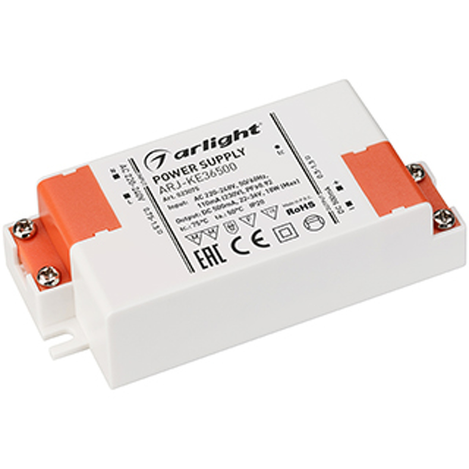 Фото №1  Arlight Блок питания ARJ-KE36500 (18W, 500mA, PFC) ( IP20 Пластик, 5 лет)
