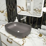 Превью фото №5  Раковина Teymi Раковина Solli 60 artceramic, накладная, Графит Матовая T50396