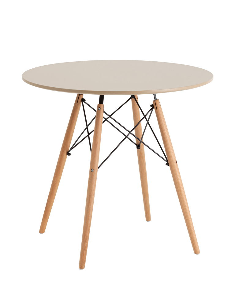 Фото №6  Стол Eames DSW NEW D80 бежевый