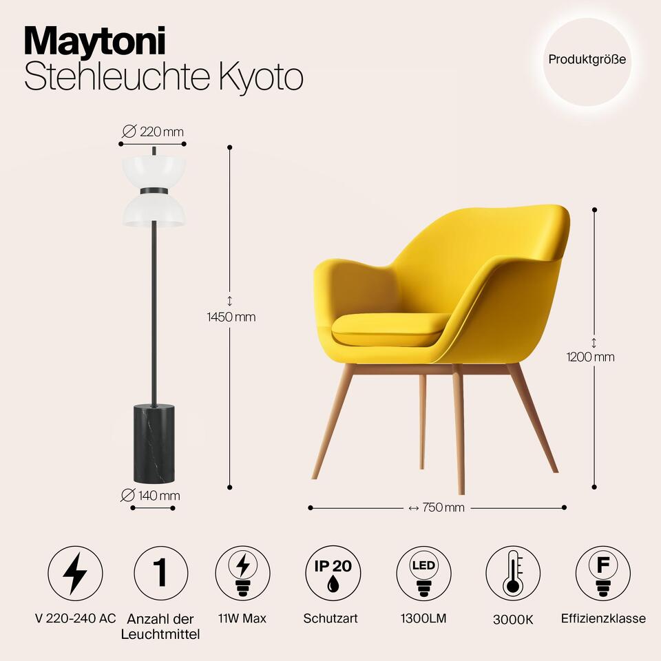 Фото №11  Торшер Напольный светильник (торшер) Maytoni MOD178FL-L11B3K