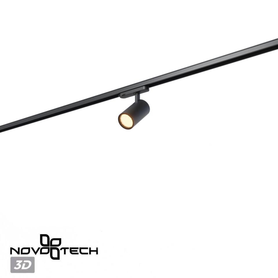Фото №5  NOVOTECH 359578 PORT NT25 000 черный Светильник трехфазный трековый светодиодный IP20 LED 35W 3000K 220-240V HELIX