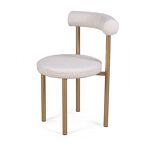 Превью фото №1  Top concept Стул Бигги, букле Turin ivory / опоры золото