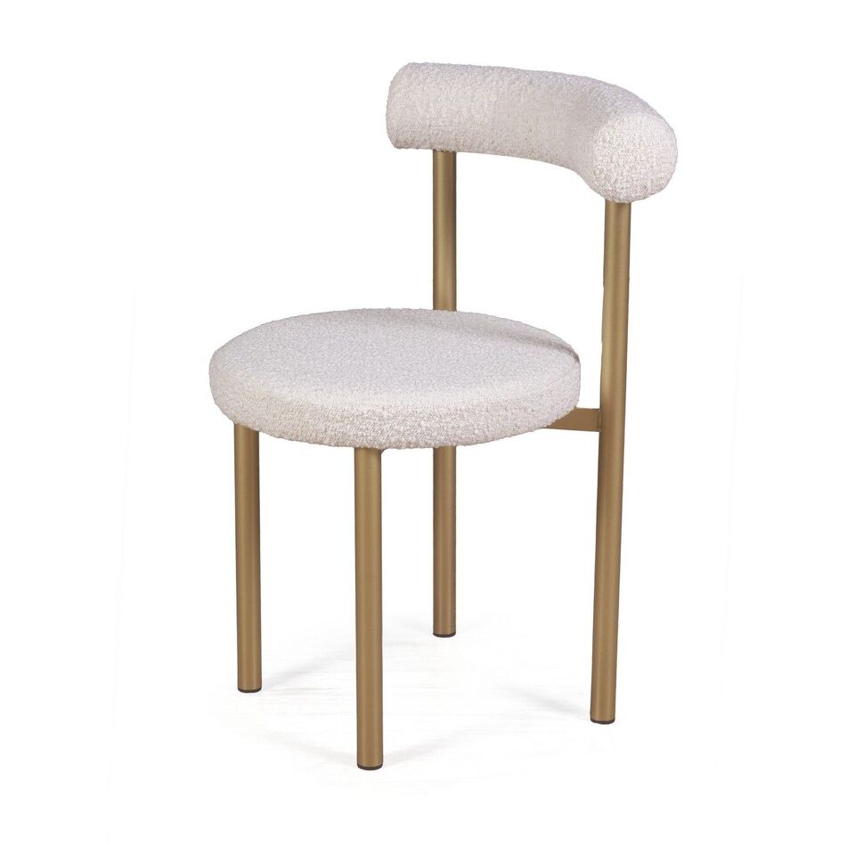 Фото №9  Top concept Стул Бигги, букле Turin ivory / опоры золото