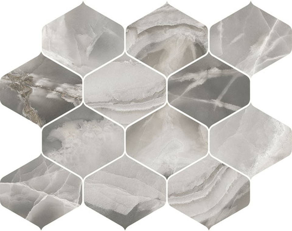 Фото №1  Мозаика CERDOMUS Мозаика JADE EMATITE DECORO NINFA 27,7X35