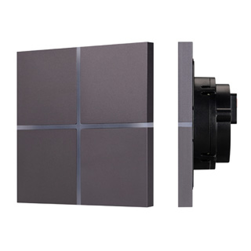 Фото №1  IARL INTELLIGENT ARLIGHT Сенсорная панель KNX-304-13-IN Grey (BUS, Frameless) ( IP20 Металл, 2 года)
