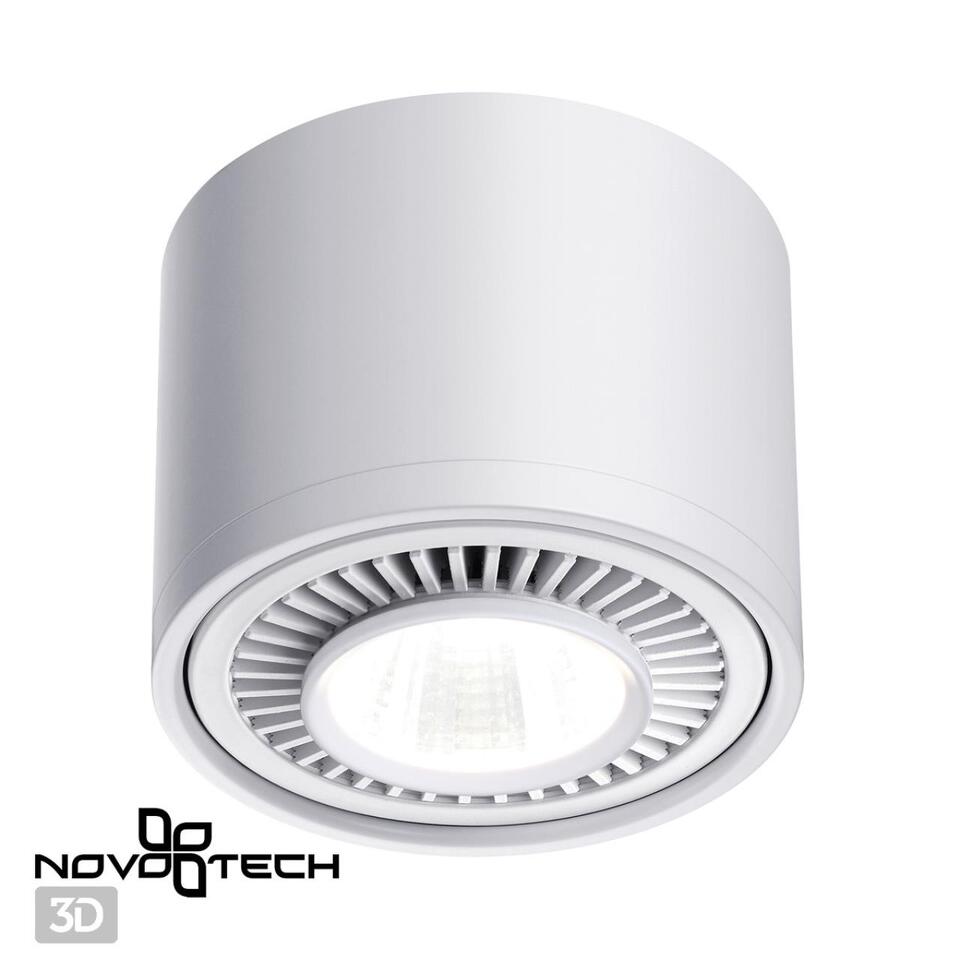 Фото №7  NOVOTECH 358813 OVER NT21 378 белый Светильник накладной светодиодный IP20 LED 18W 1600Лм 4000K 220V GESSO