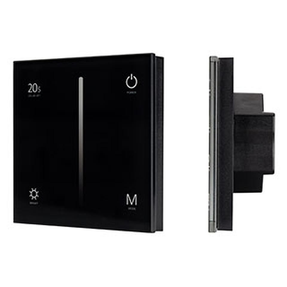Фото №1  Arlight Панель SMART-P35-DIM-IN Black (230V, 0-10V, Sens, 2.4G) ( IP20 Пластик, 5 лет)