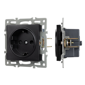Фото Arlight Механизм электрической розетки SCT-MEU1-PL-BK (250V, 16A) ( -)