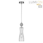 Превью фото №1  Подвесной светильник LUMION 8269/1A NEOCLASSI LN26 160 хром/серый/прозрачный, металл/керамика/стекло Подвес Е14 1*40W 220V EMILY