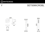 Превью фото №2  Душевой гарнитур точечный WHITECROSS SET50MICROBL (черный мат)
