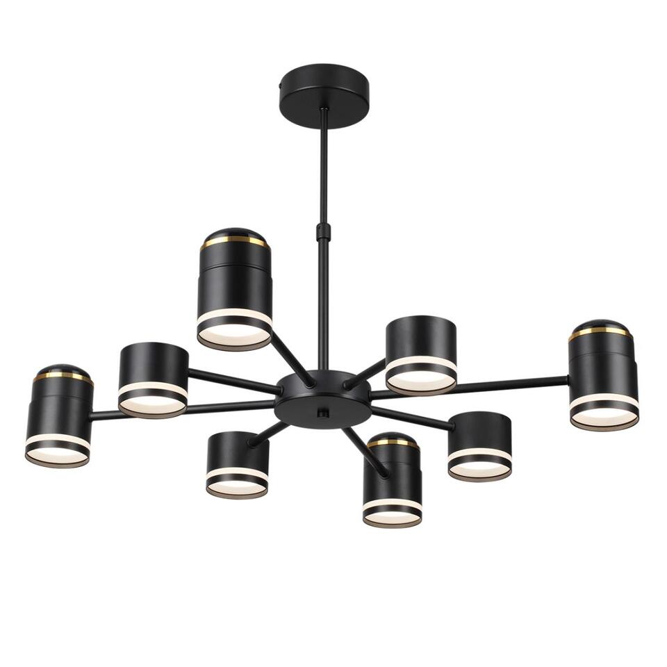 Фото №12  Люстра LUMION 8234/8C COMFI LN25 000 черный, металл/акрил Люстра потолочная GX53 LED 8*10W + LED-проектор 4*5W 2700К 220V VIRSAVA
