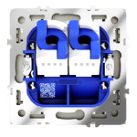 Превью фото №4  Розетка Розетка компьютерная встраиваемая VOLTUM S70 двойная RJ45+RJ45 кат.6, (шелк)