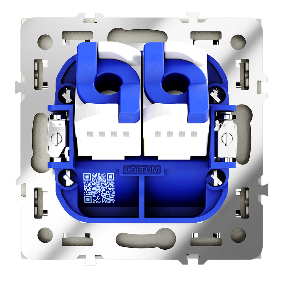 Фото №9  Розетка Розетка компьютерная встраиваемая VOLTUM S70 двойная RJ45+RJ45 кат.6, (шелк)