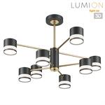 Превью фото №1  Люстра LUMION 8240/8C COMFI LN26 239 черный/латунь, металл/акрил Люстра потолочная LED GX53 8*7W 220V LANIKA