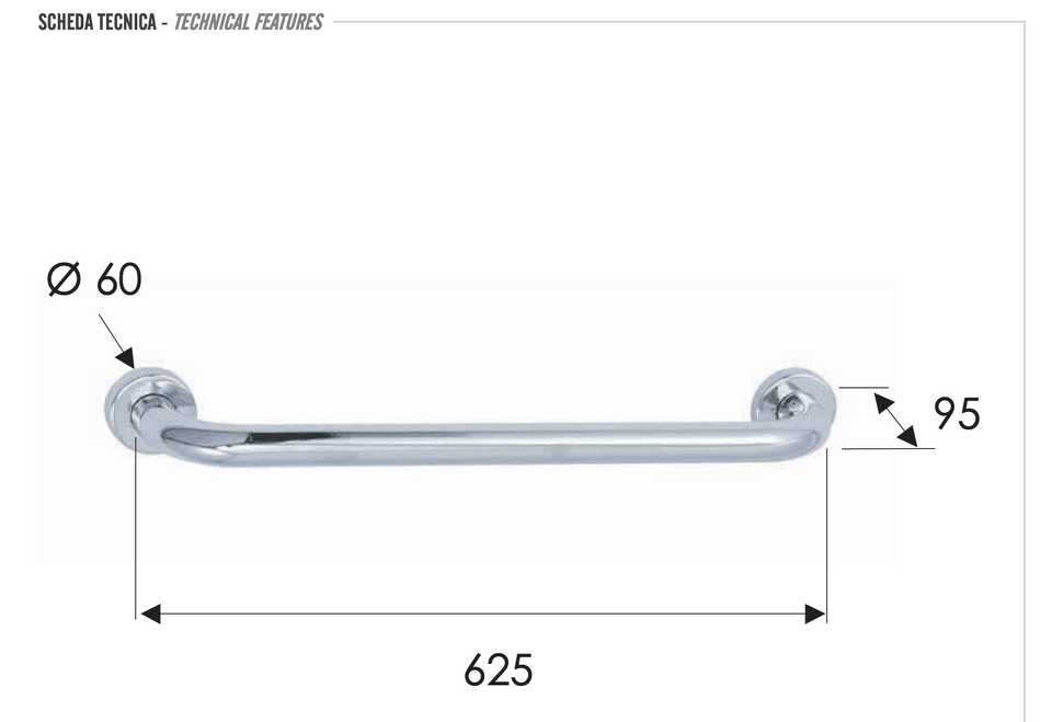 Фото №2  Полотенцедержатель 60 см Remer RB430CR