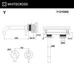 Превью фото №3  Смеситель для умывальника скрытого монтажа WHITECROSS Y Y1215NIB (брашированный никель)