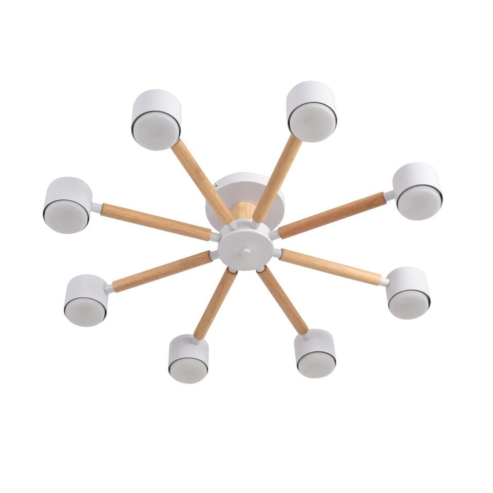 Фото №7  LUMION 8306/8C COMFI LN26 333 белый, дерево/металл Светильник потолочный GX53 LED 8*7W 220V VUDI