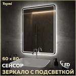 Превью фото №1  Teymi Зеркало Solli Pro 60х80, LED подсветка, сенсор