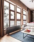 Превью фото №3  Радиатор Warmmet Power 60HN ширина 1000 мм секций 7 цвет черный тип подключения: нижнее левое