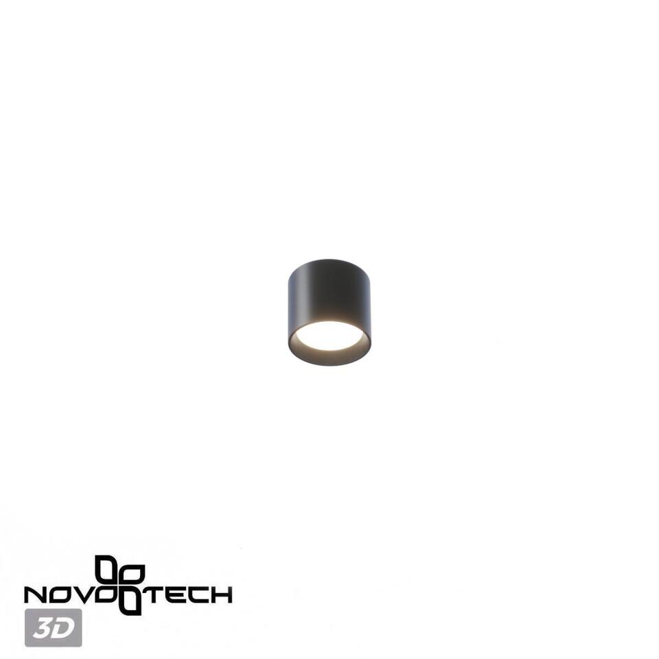 Фото №7  NOVOTECH 359593 OVER NT25 000 черный Светильник накладной светодиодный с переключ. цв. температуры IP20 LED 6W 220-240V 3000К\4000К\6000К ORBIS