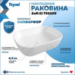 Превью фото №2  Раковина Teymi Раковина Solli 51 artceramic, накладная, белая T50209