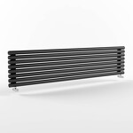 Превью фото №2  Радиатор Warmmet Power 76H ширина 1250 мм секций 7 цвет черный тип подключения: нижнее левое