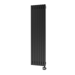 Превью фото №2  Радиатор Warmmet Cube VE длина 1250 мм секций 8 цвет черный тип подключения: нижнее левое