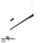 Превью фото №1  Подвесной светильник NOVOTECH 359546 LEDO NT25 000 черный Светильник подвесной диммир. со сменой цв.темпер. (пульт ДУ/прилож. Smart Life) IP20 LED 12/24W 220-240V 3000-5700К ITER