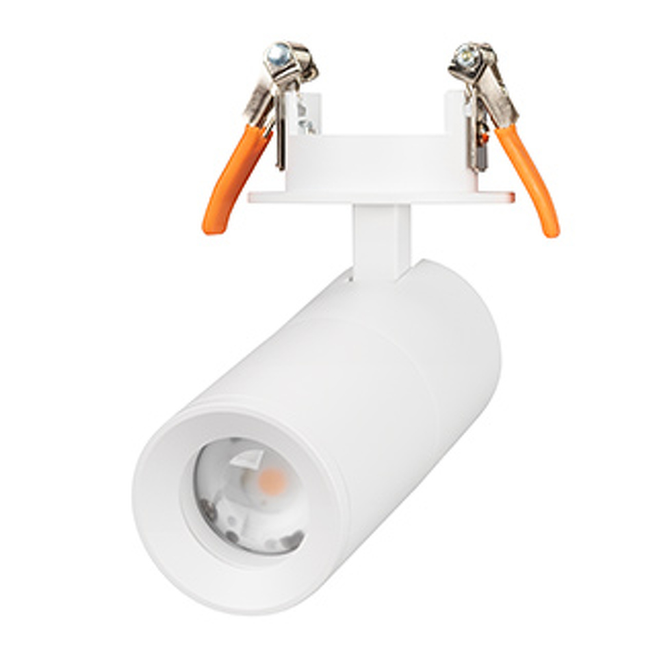 Фото №1  Arlight Светильник LGD-ARTEMIS-BUILT-FLAP-R55-12W Warm3000 (WH, 8-80 deg, 230V) ( IP20 Металл, 5 лет)