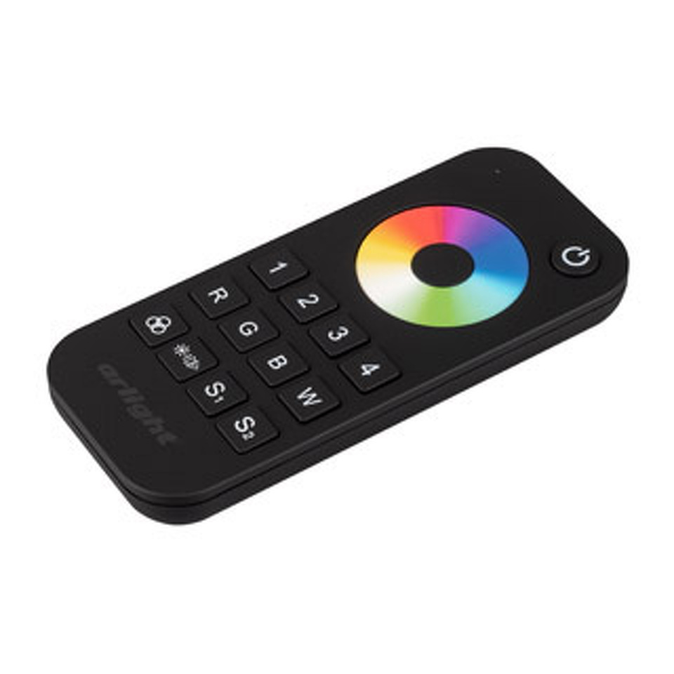 Фото №1  Arlight Пульт SMART-R26-RGBW Black (4 зоны, 2.4G) ( IP20 Пластик, 5 лет)