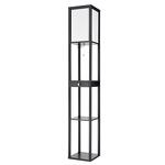 Превью фото №1  Торшер LUMION 8092/1F COMFI LN26 460 черный/белый, дерево/текстиль Торшер Е27 1*60W 220V PRACTIC