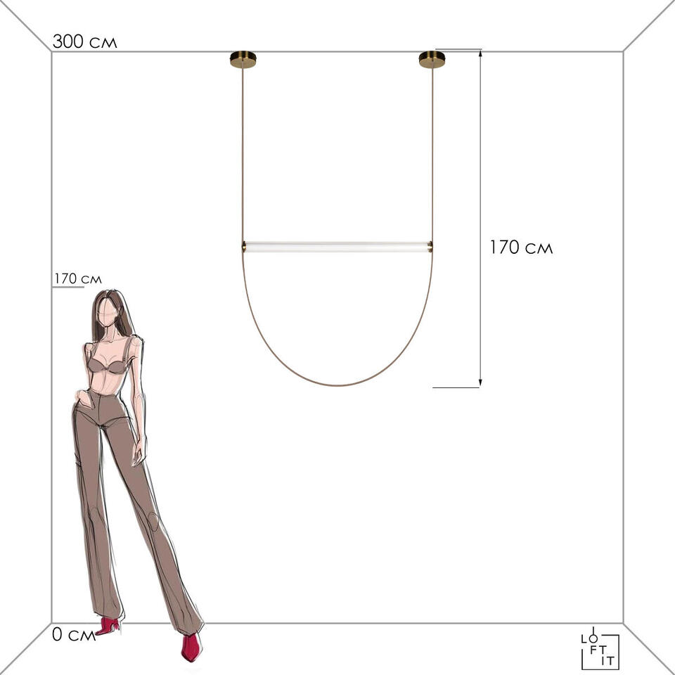 Фото №9  Подвесной светильник 10221/1700 Подвесной светильник LOFT IT Liana