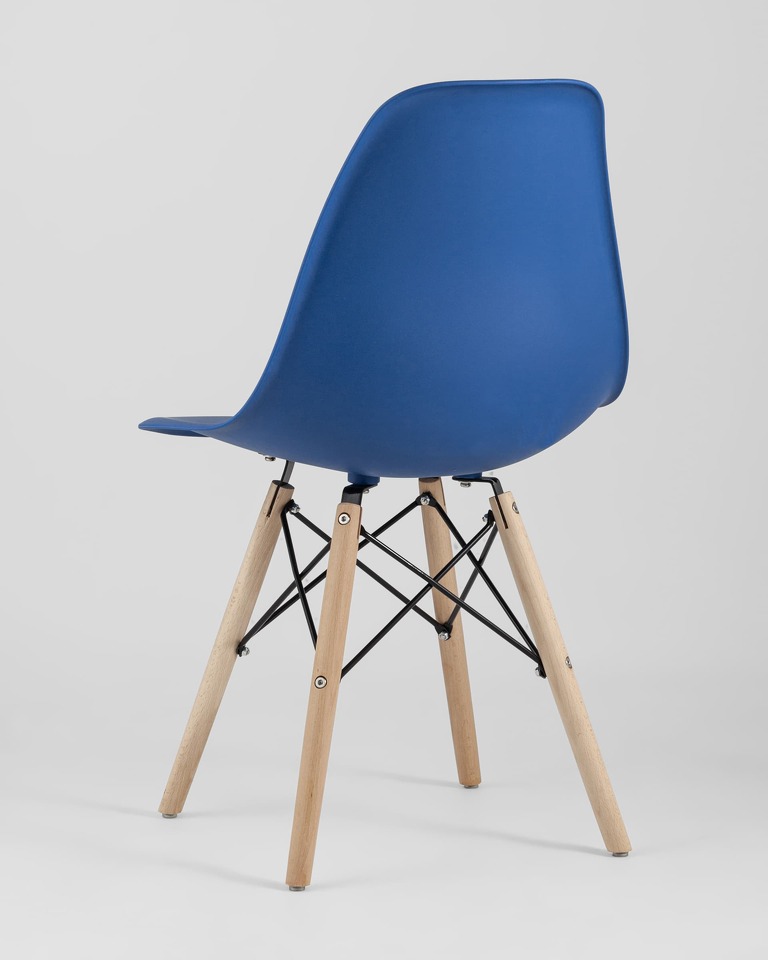 Фото №10  Стул Eames Style DSW синий x4 (разборный каркас)