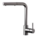 Превью фото №2  125357XX Palazzani MIDI высокий смеситель для кухни c поворотным вытяжным изливом Никель тёмный шлиф., PVD 82