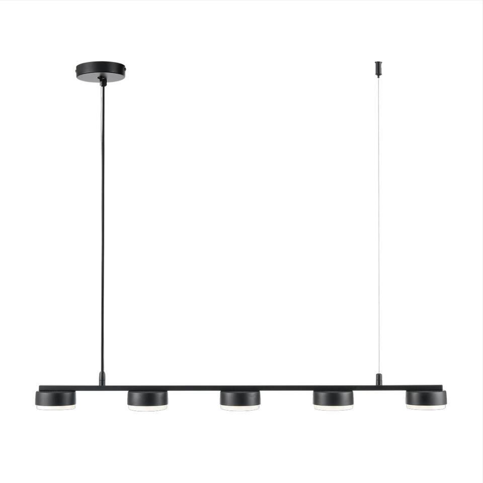 Фото №9  Подвесной светильник LUMION 8117/5 COMFI LN26 236 черный, металл Подвесной светильник LED GX53 5*7W 220V TORINA