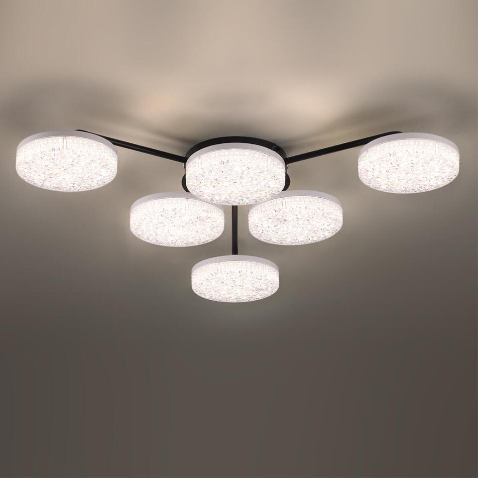 Фото №12  Люстра LUMION 8236/6CL LEDIO LN25 000 черный, металл/акрил Люстра потолочная с ПДУ LED 85W 3000-6000К 220V DIDANA