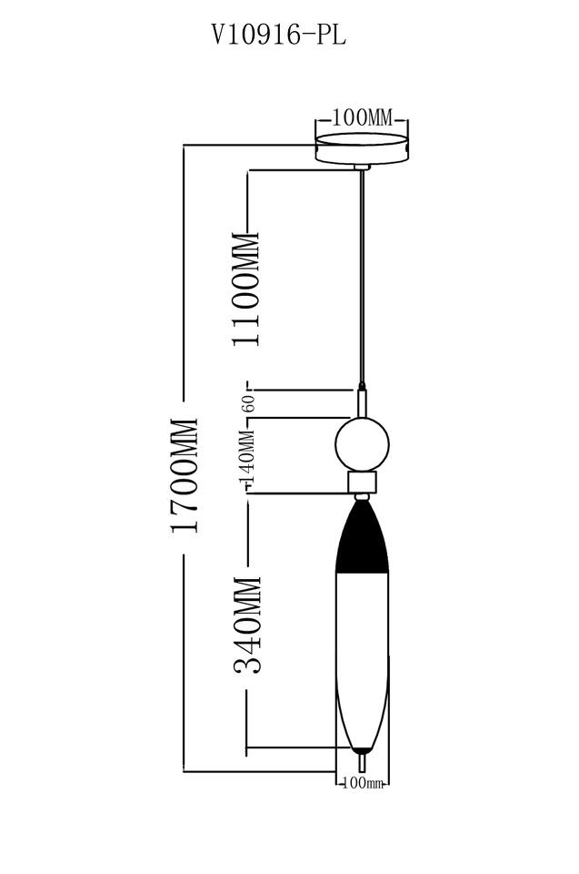 Фото №7  Подвесной светильник Светильник подвесной светодиодный Moderli V10916-PL Candle