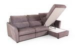 Превью фото №3  Диван Top concept Марко диван-кровать с шезлонгом замша серый