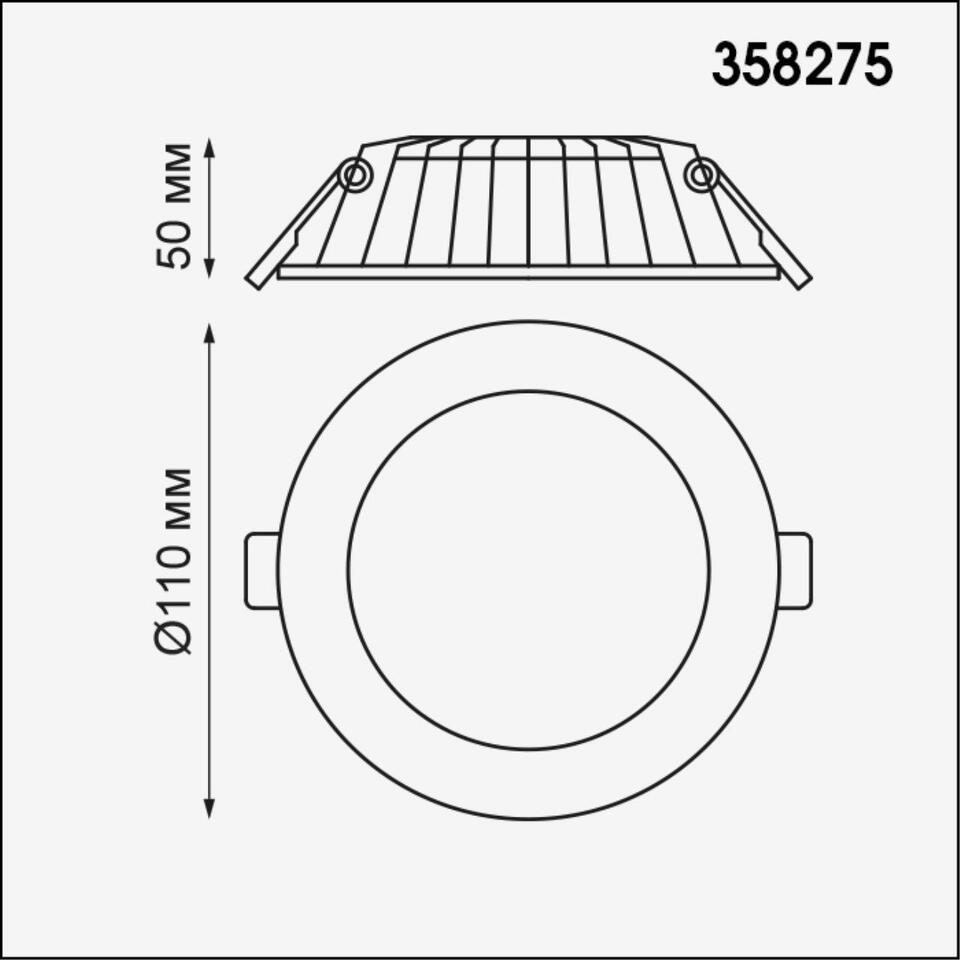 Фото №2  NOVOTECH 358275 SPOT NT19 494 белый Встраиваемый светильник IP20 LED 4000K 8W 100-240V GESSO