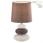 Превью фото №1  Настольная лампа LUMION 8126/1T COMFI LN26 510 коричневый/бежевый/белый, керамика/текстиль Настольная лампа Е14 1*40W 220V LATZA