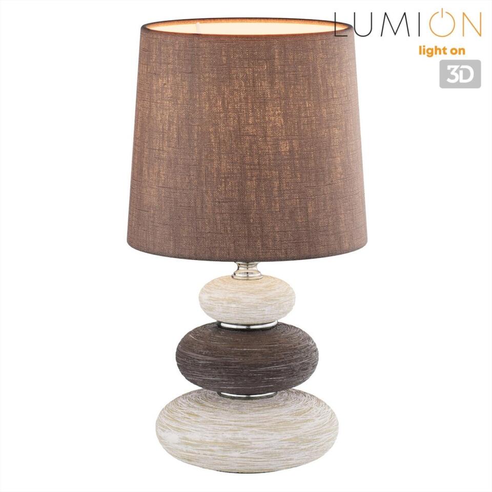 Фото №7  Настольная лампа LUMION 8126/1T COMFI LN26 510 коричневый/бежевый/белый, керамика/текстиль Настольная лампа Е14 1*40W 220V LATZA