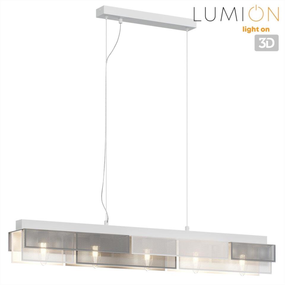 Фото №8  Подвесной светильник LUMION 8006/5A MODERNI LN26 313 белый/никель, белый металл/металл Подвесной светильник Е14 5*40W 220V DANA
