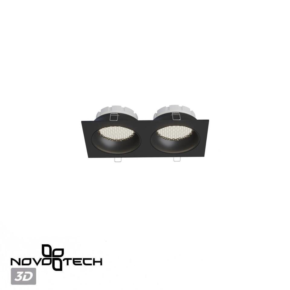Фото №7  NOVOTECH 371008 WIR NT25 000 черный Светильник встраиваемый IP20 GX53 12W 220-240V GEMINI