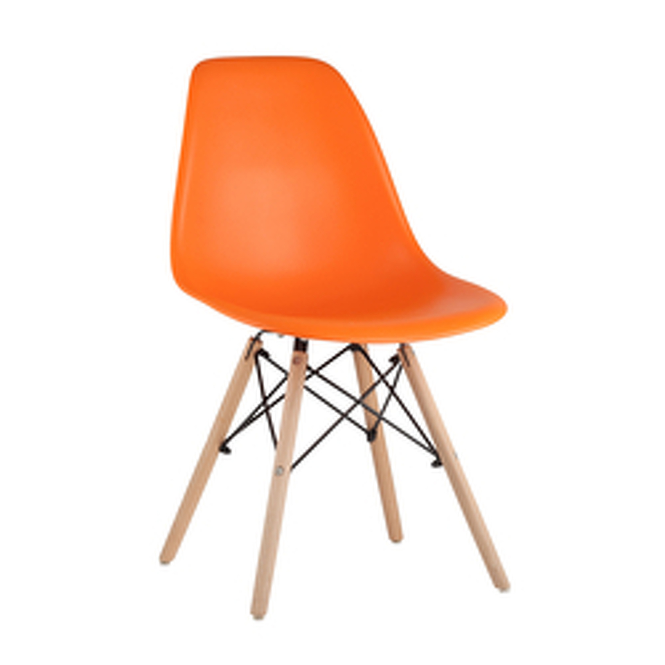 Фото №10  Стул Eames Style DSW оранжевый (разборный каркас)