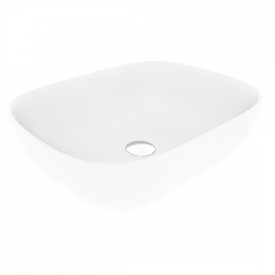 Фото №13  Раковина Teymi Раковина Solli 50 artceramic, накладная, Белая Матовая T50390