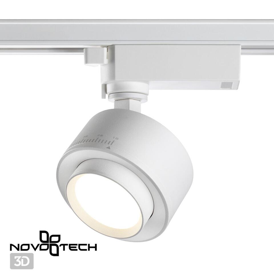 Фото №7  NOVOTECH 358943 PORT NT22 218 белый Светильник трековый однофазный трехжильный IP20 LED 4000К 15W 220V EDDY