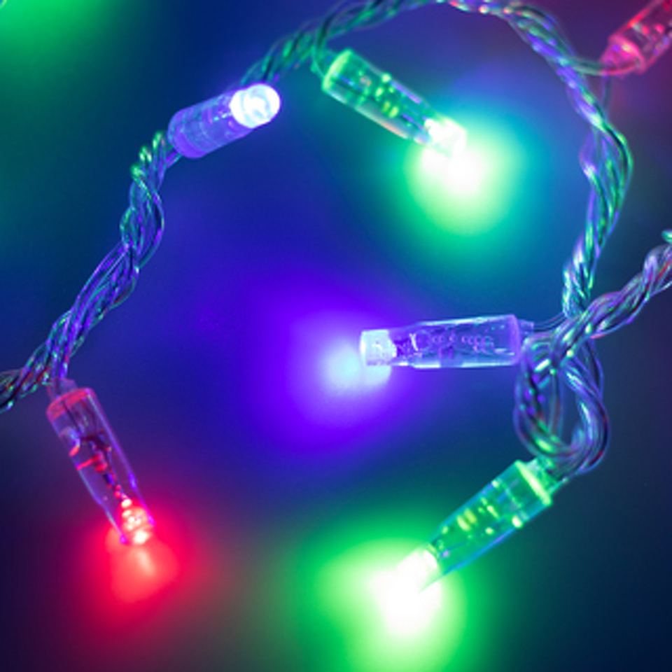 Фото №1  Ardecoled Светодиодная гирлянда ARD-STRING-CLASSIC-10000-CLEAR-100LED-LIVE RGB (230V, 7W) ( IP65)