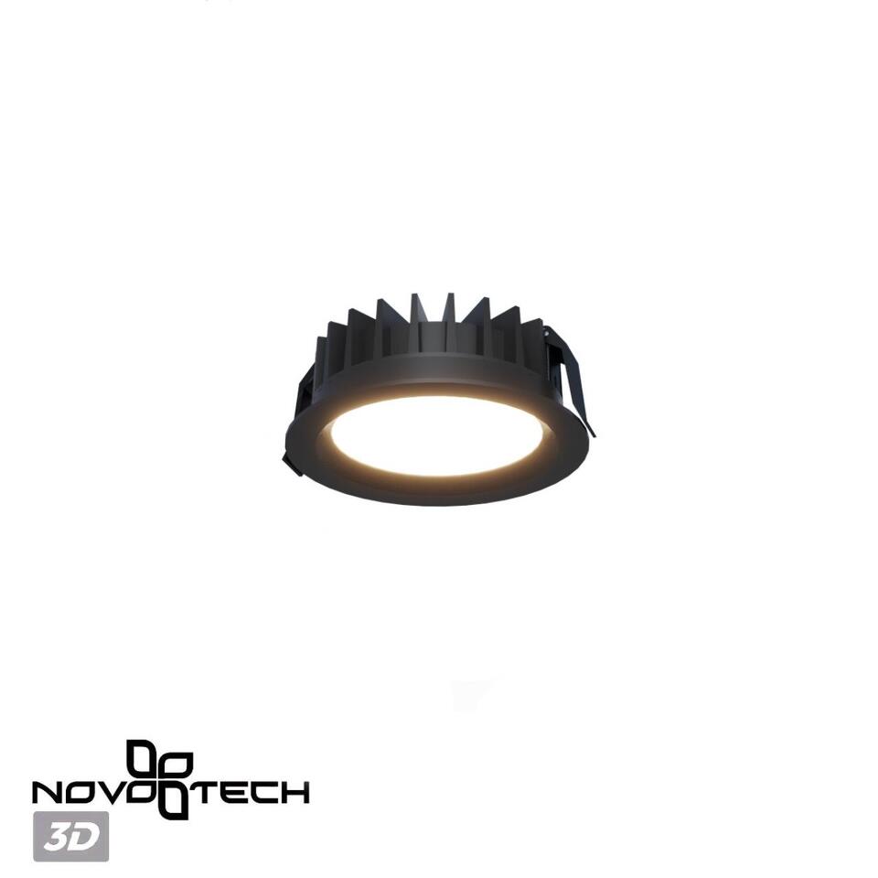 Фото №8  NOVOTECH 359847 WIR NT25 504 черный Светильник встраиваемый с переключателем цв. емпературы IP44 LED 25W 220-240V 2700К\3200К\4000К FLUO